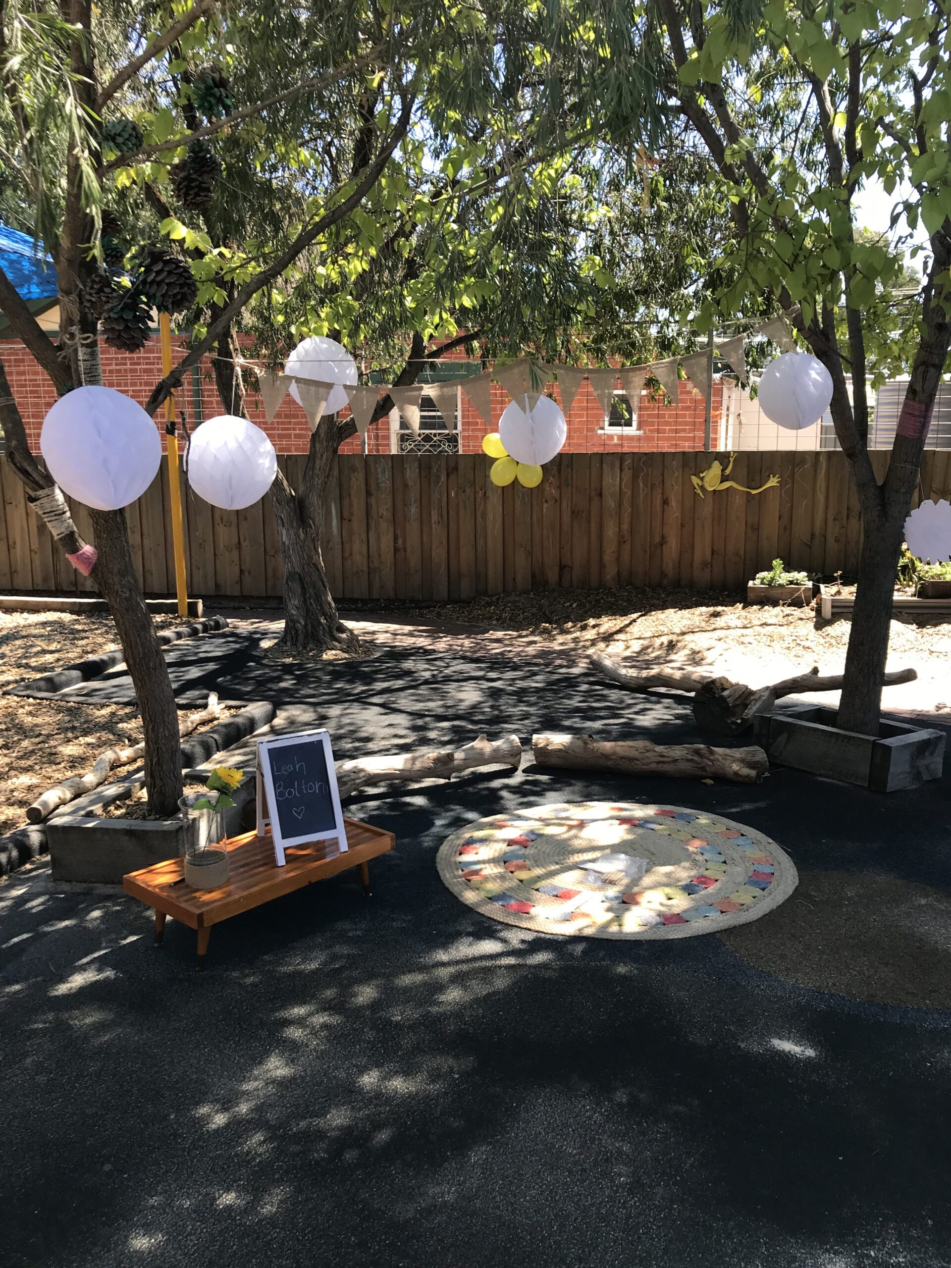 Old yard decorated for 30th birthday of the centre