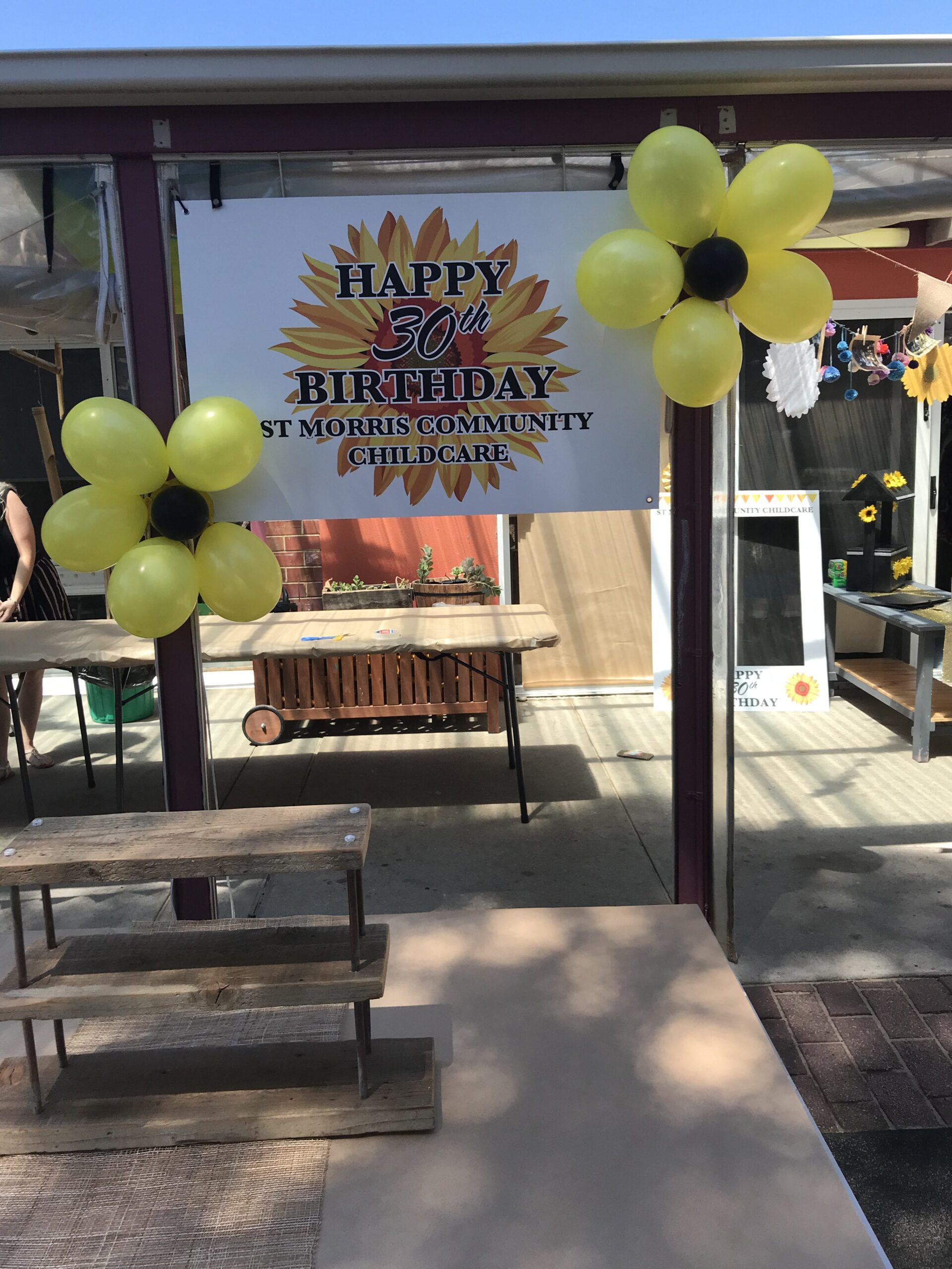 St Morris Community Childcare Centre decorated for 30th birthday